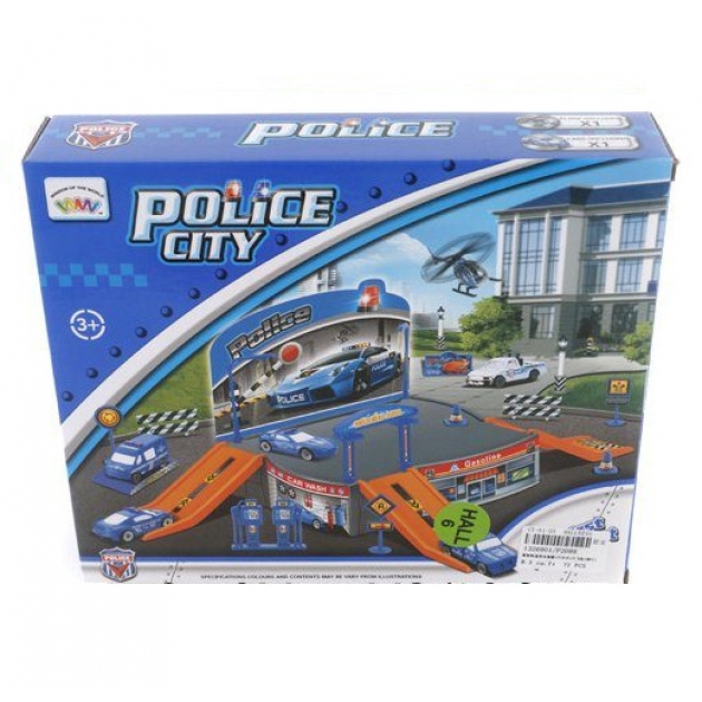 Игровой набор c 2 машинками police city полицейская станция Shantou Gepai P2088
