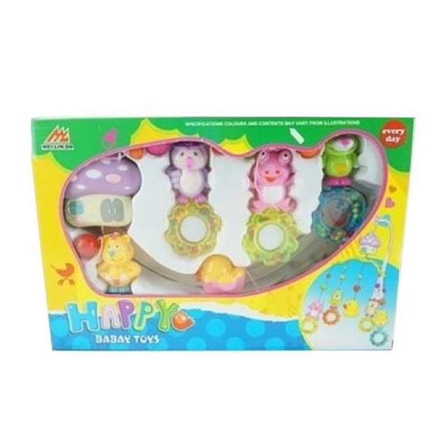 Мобиль на кроватку с погремушками happy baby toys Shantou Gepai 1308M207