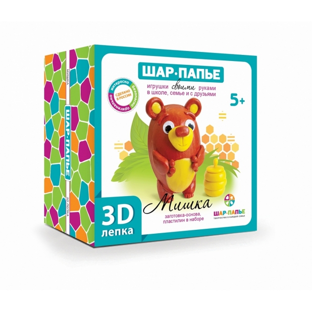 3D лепка Мишка Шар-папье В0268М