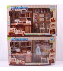 Набор игровой мебели кухни с куклой