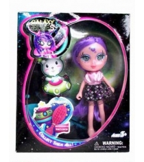 Кукла буни galaxy elves с питомцем с сиреневыми волосами Shiner Toys 65101/розовая