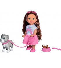 Кукла еви с собачкой и аксессуарами из серии holiday 12 см Simba 5733272