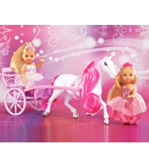 Куклы еви романтический кортеж с лошадью и каретой Simba 5736646...