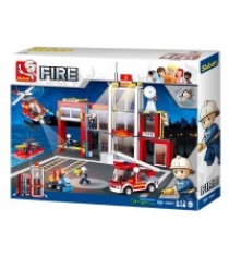 Конструктор пожарная станция 612 дет Sluban M38-B0631...