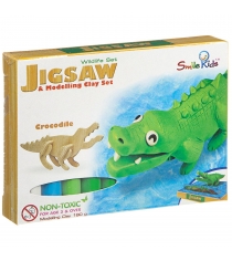 Создай фигурку из пластилина крокодил Smile Kids SK-B180-WL_крокодил...