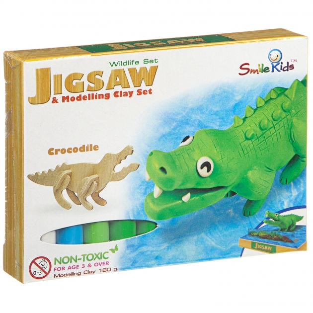 Создай фигурку из пластилина крокодил Smile Kids SK-B180-WL_крокодил