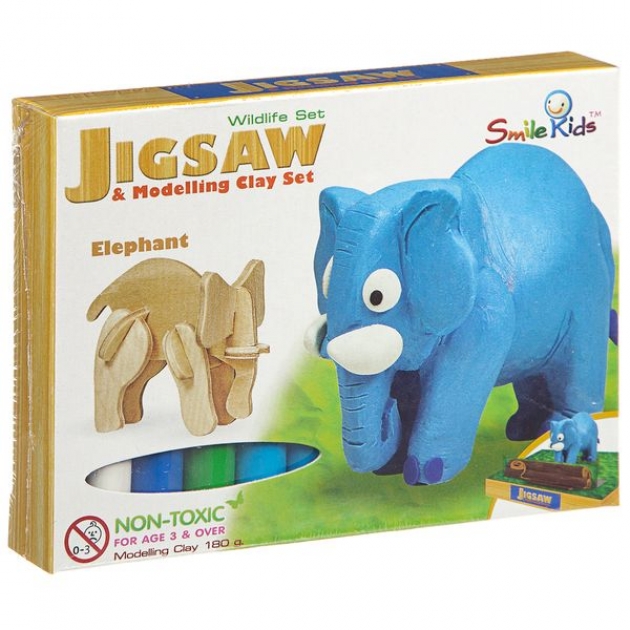 Набор для лепки из мягкого пластилина слон Smile Kids SK-B180-WL_слон