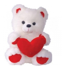 Мягкая игрушка медведь с сердцем белый 42 см СмолТойс 3329АV/БЕЛ...