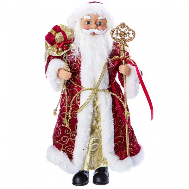 Дед мороз с подарками 36 см красная шуба Snowmen Е96407