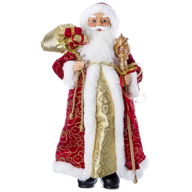 Дед мороз с подарками 46 см красная шуба Snowmen Е96405