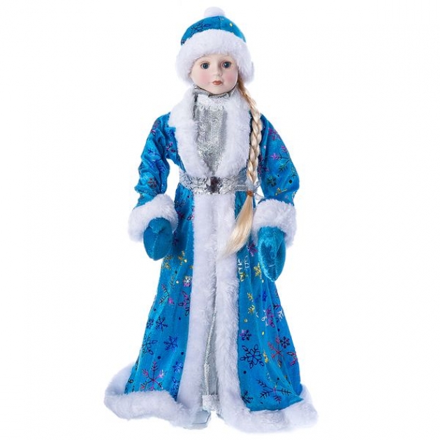 Снегурочка 46 см голубая шуба Snowmen Е96414