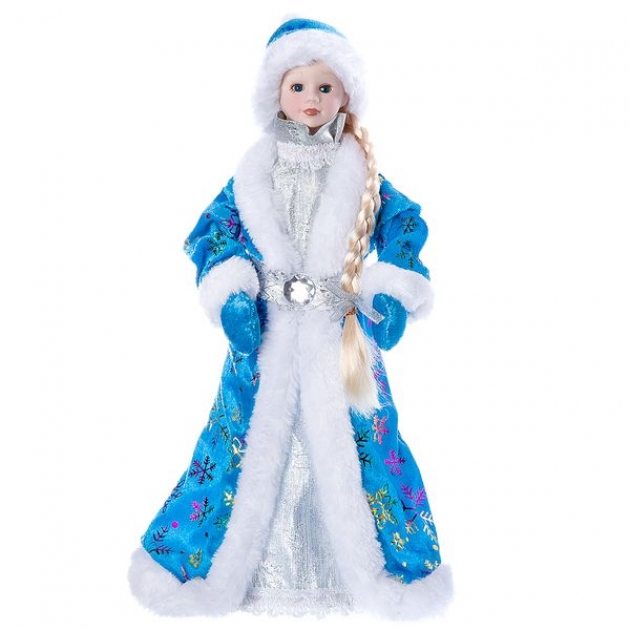 Снегурочка 36 см голубая шуба Snowmen Е96416