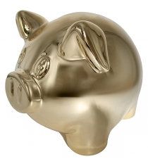 Копилка символ года свинья покрытие под золото 15x11 5x11 7 см Snowmen Е96587