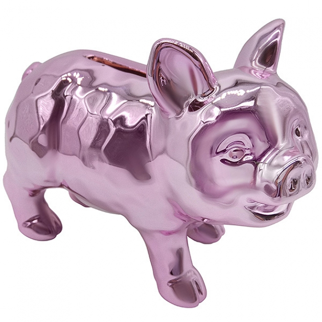 Копилка символ года свинья покрытие неоново розовое 14 см Snowmen Е96619          