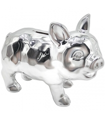 Копилка символ года свинья покрытие под серебро 14 см Snowmen Е96620