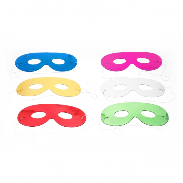 Набор блестящих карнавальных масок очки 6 шт Snowmen Е0306