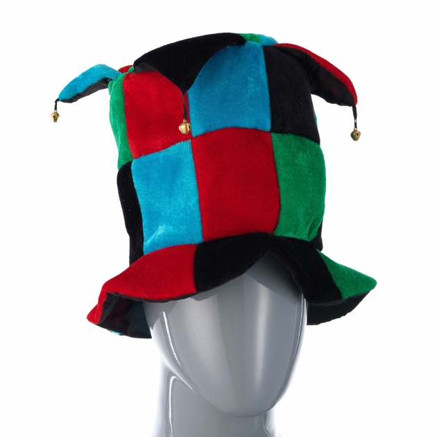 Шутовская шляпа с бубенцами черно красно зеленая Snowmen Е40247