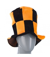Шутовская шляпа в клетку оранжево черная Snowmen Е40270...