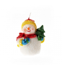 Новогодняя свеча снеговик в шубе 8.5 см Snowmen Е40432...