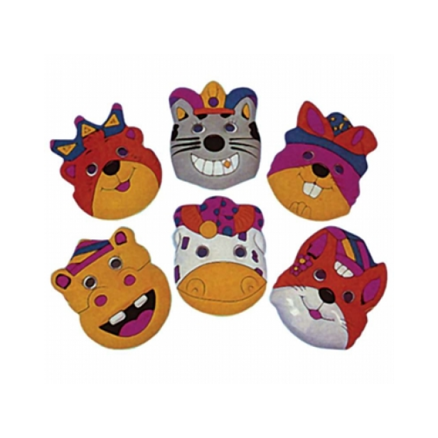 Карнавальная маска животные в клоунском уборе Snowmen Е50622