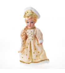Фигурная керамическая игрушка снегурочка в шубке и кокошнике 30 см Snowmen Е5133...