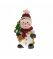 Новогодняя свеча снеговик с елочкой 11.5 см Snowmen Е80942...