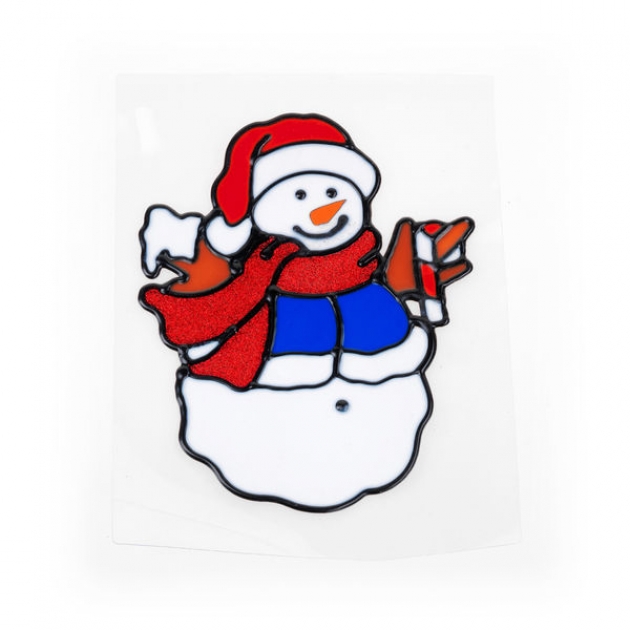 Новогодняя аппликация снеговик 17 см Snowmen Е92281