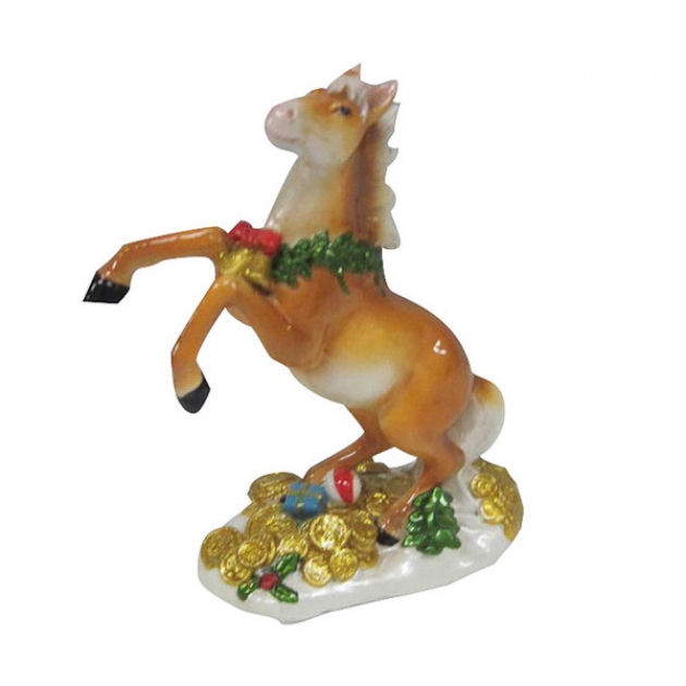 Керамическая новогодняя фигурка лошадь Snowmen Е94030