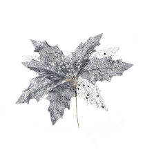Новогоднее украшение цветок серебянный 18 см Snowmen Е94201...