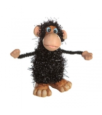 Керамическая фигурка обезьянка с шерсткой из мишуры 9.5 см Snowmen Е96016