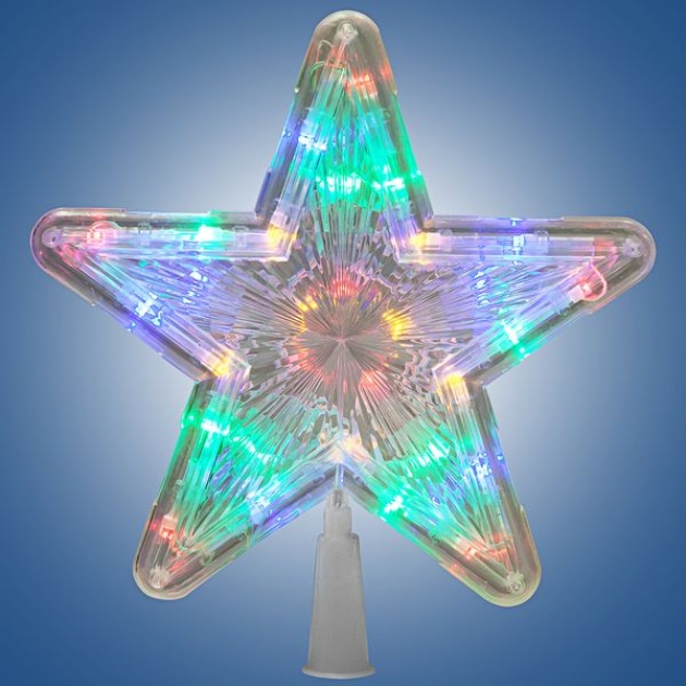 Электрическая led гирлянда звезда наконечник многоцветная 30 лампочек Snowmen Е96349