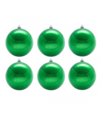 Набор из 6 блестящих елочных шаров зеленый 7 см Snowmen ЕК0020...