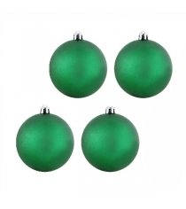 Набор из 4 новогодних зеленых шаров 12 см Snowmen ЕК0032