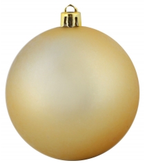 Большая новогодняя елочная игрушка золотистый матовый шар 25 см Snowmen ЕК0071...