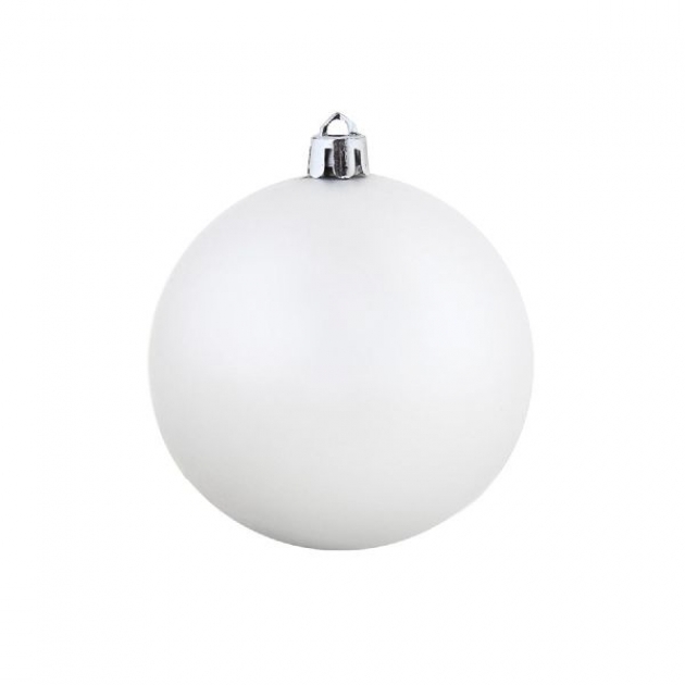 Новогодний матовый шар белый 30 см Snowmen ЕК0144
