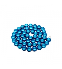 Новогодняя гирлянда цепь из 62 блестящих шаров синяя 2.5 м Snowmen ЕК0249