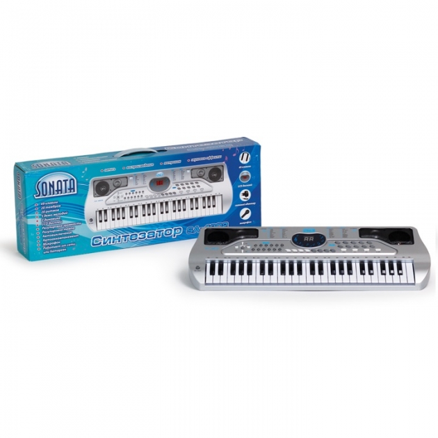 Детский синтезатор с микрофоном 49 клавиш Sonata SA-4902