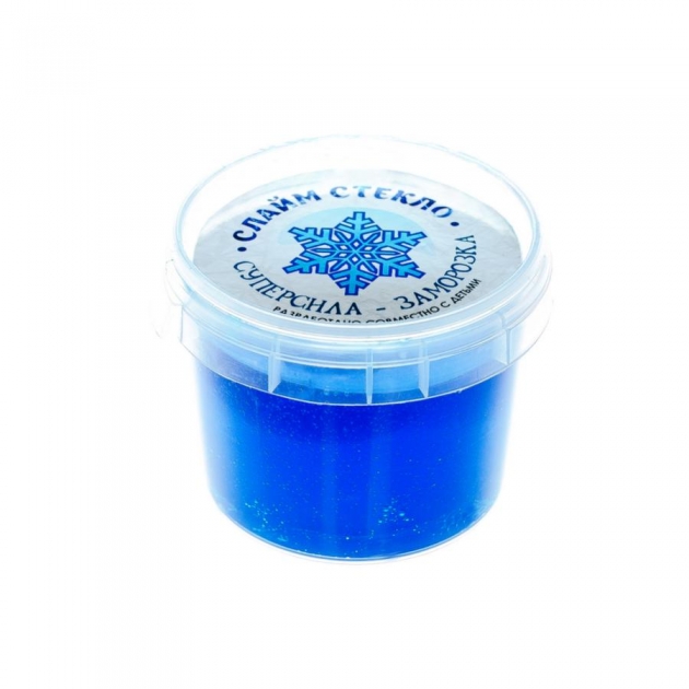 Слайм заморозка синего цвета 100 гр Стекло 00-00001275