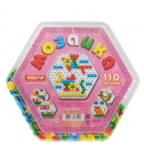 Мозаика в шестигранной коробке 110 деталей Стеллар Р62275