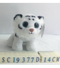 Мягкая игрушка тигренок 14 см белый Teddy toys M0073