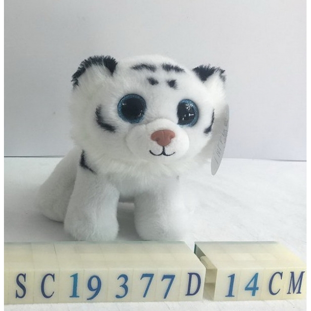 Мягкая игрушка тигренок 14 см белый Teddy toys M0073