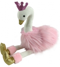 Мягкая игрушка лебедь розовый 15 см Teddy toys M090