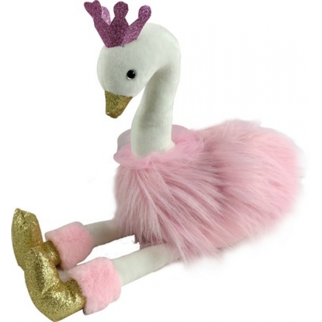 Мягкая игрушка лебедь розовый 25 см Teddy toys M092