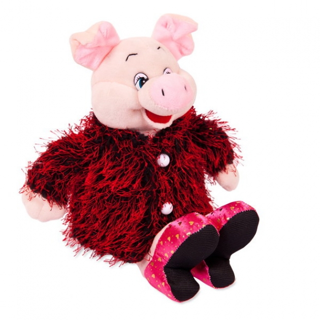 Мягкая игрушка свинка в розовых туфлях 17 см Teddy toys 19533