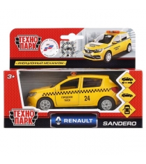 Металлическая машинка renault sandero такси 12 см Технопарк SB-17-61-RS(T)-WB