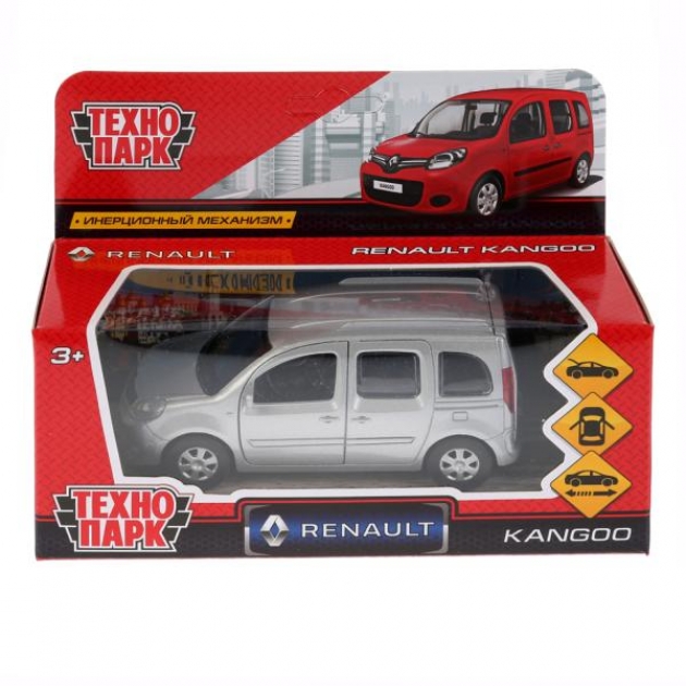 Машина инерционная renault kangoo 12 см серебристая Технопарк KANGOO-SL