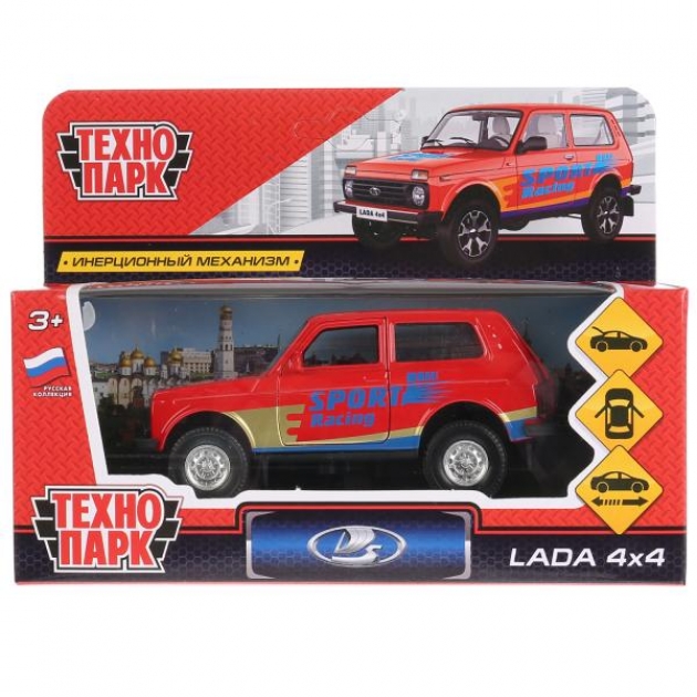 Машина инерционная lada 4x4 спорт 12 см Технопарк LADA4X4-S