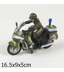 Мотоцикл металл военный с фигуркой Технопарк...