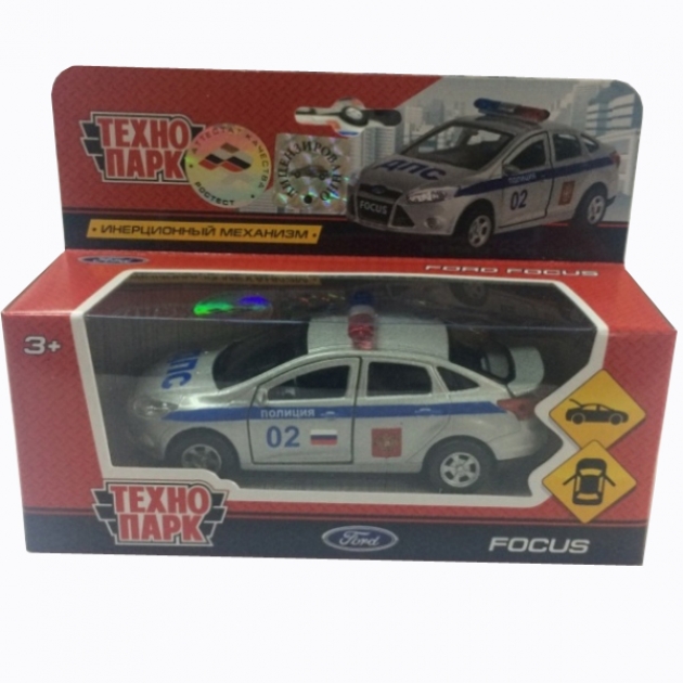 Инерционная машина ford focus полиция 12 см Технопарк SB-16-45-P-WB