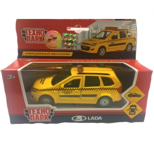 Металлическая модель лада калина такси Технопарк SB-16-46-T-WB